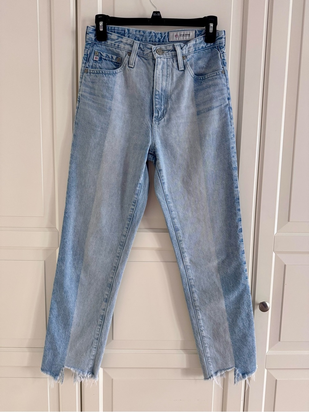 Ag Adriano Goldschmied Light Wash Straight Leg Jeans